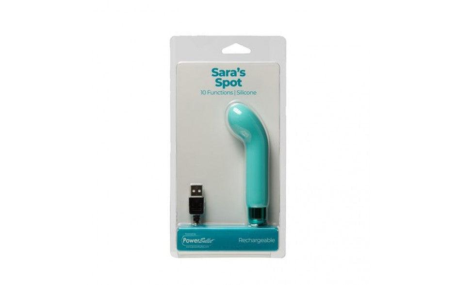 Power Bullet Sara’s Spot Vibrator Teal - Adult Toys