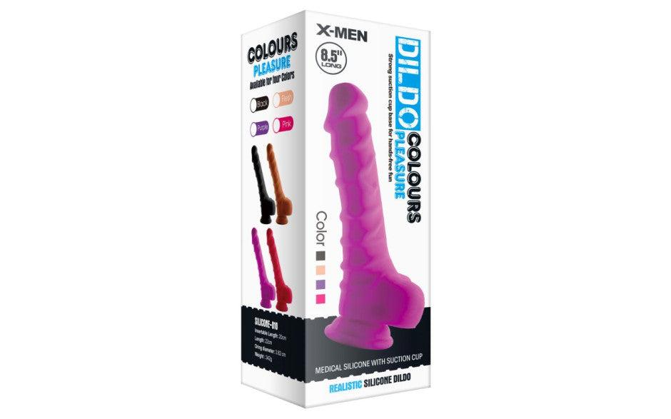 Realistic Dildo Ridged Shaft w Balls Pink - Naughty by Nature Adult Store