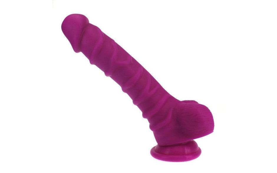 Realistic Dildo Ridged Shaft w Balls Pink - Naughty by Nature Adult Store