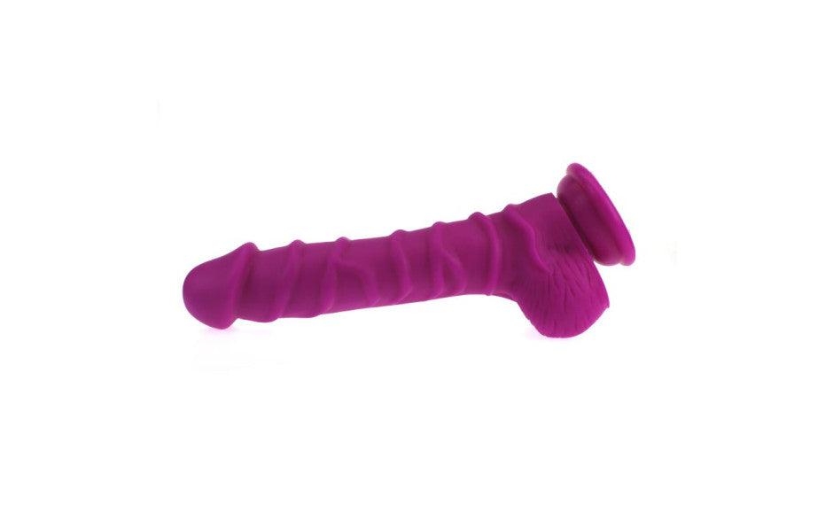 Realistic Dildo Ridged Shaft w Balls Pink - Naughty by Nature Adult Store