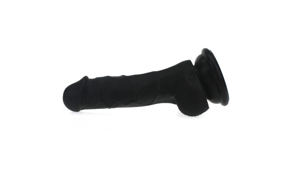 Realistic Dildo Veined Shaft w Balls Black - Naughty by Nature Adult Store