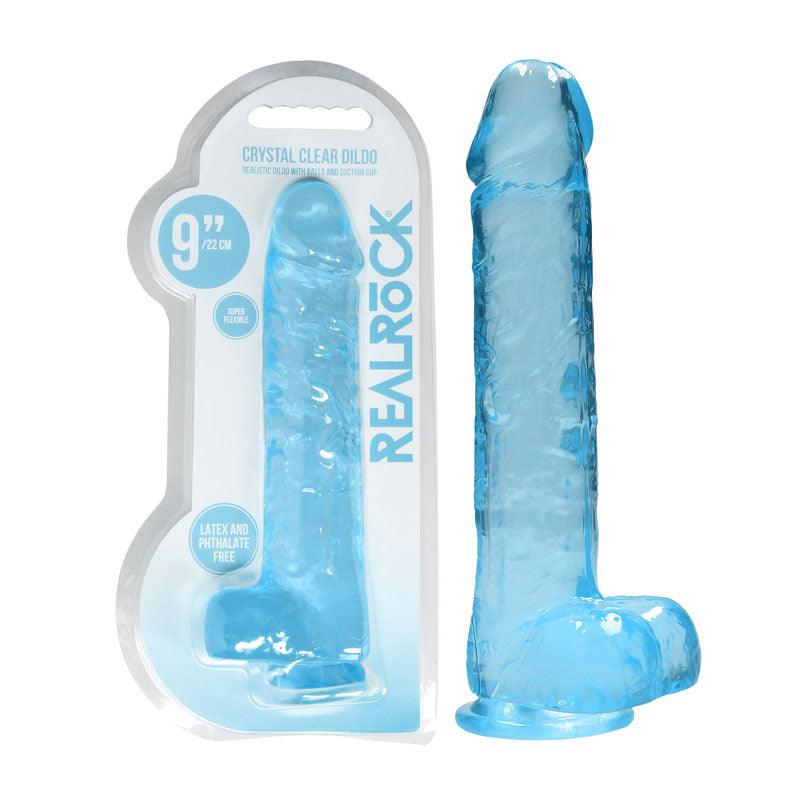 REALROCK Realistic Dildo With Balls 9IN - - Naughty by Nature Adult Store
