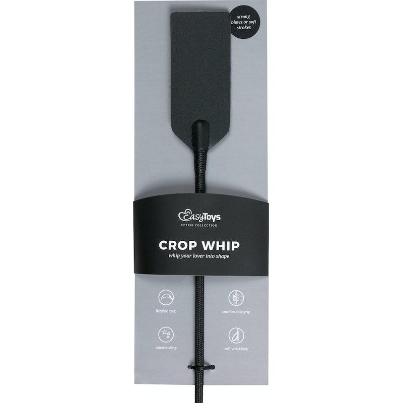 Rectangle Crop Whip Black - Adult Toys