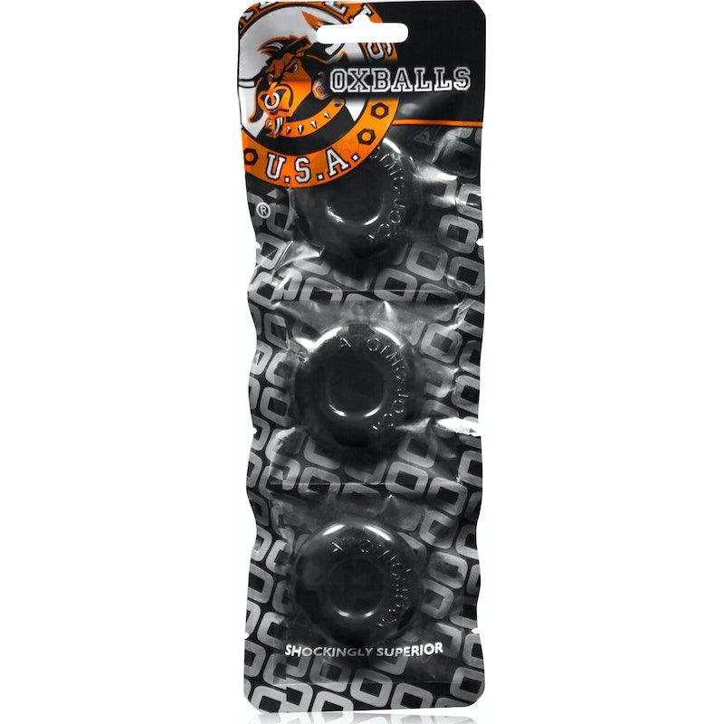 Ringer Cockring 3 Pc Black - Adult Toys