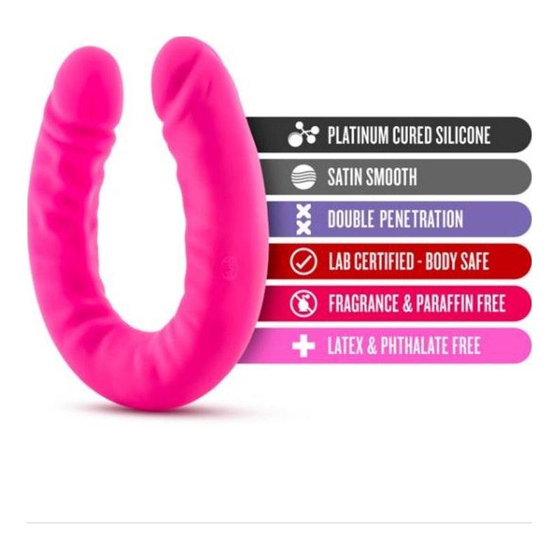 Ruse Silicone Slim 18in Hot Pink Double Dong - Naughty by Nature Adult Store