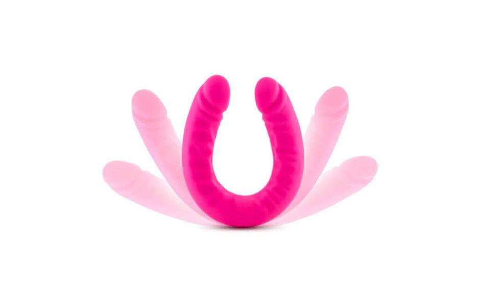 Ruse Silicone Slim 18in Hot Pink Double Dong - Naughty by Nature Adult Store