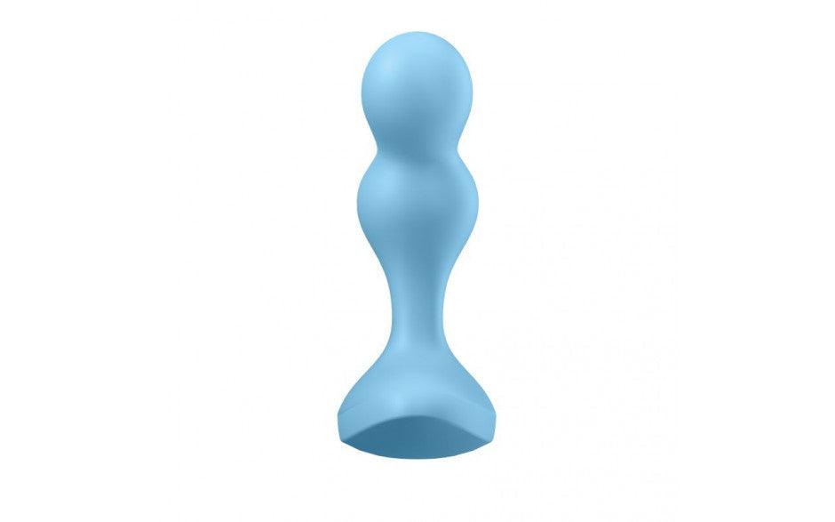 Satisfyer Deep Diver Vibrating Connect App Anal Plug Blue - Adult Toys