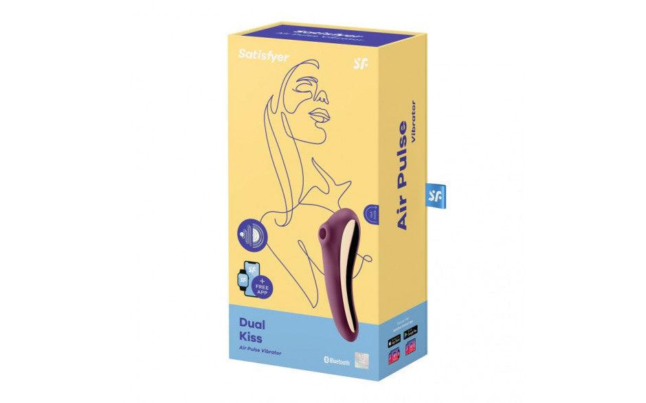 Satisfyer Dual Kiss Wine Red - Naughty by Nature Adult Store