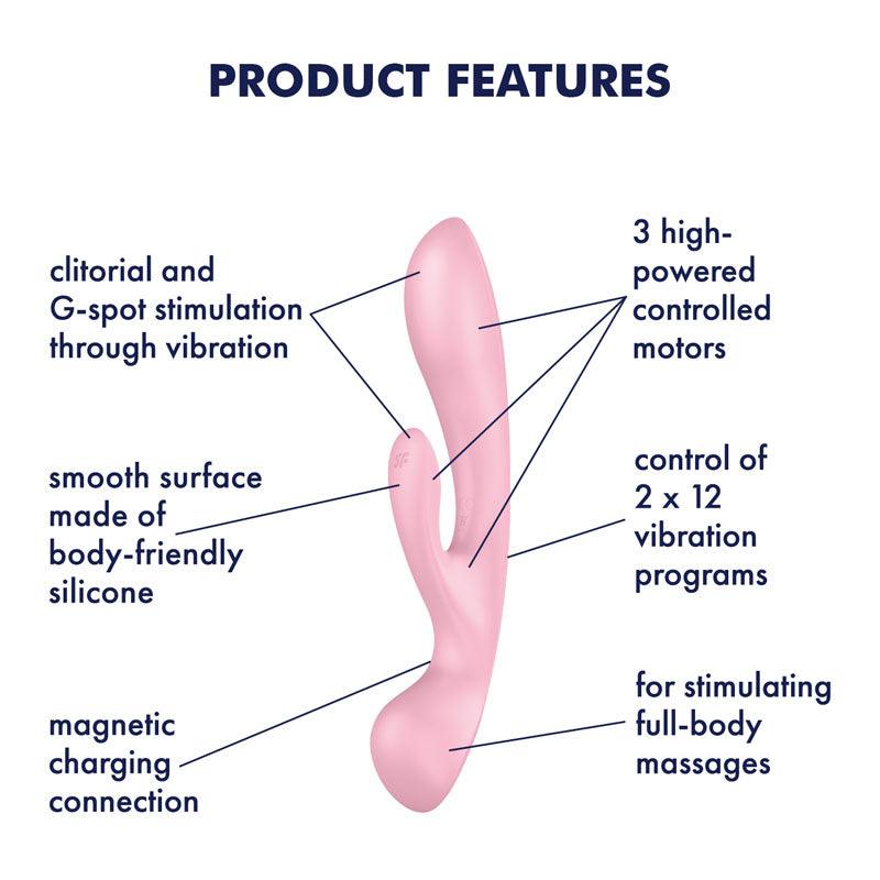 Satisfyer Embrace Me - Pink USB Rechargeable Rabbit Vibrator - Naughty by Nature Adult Store