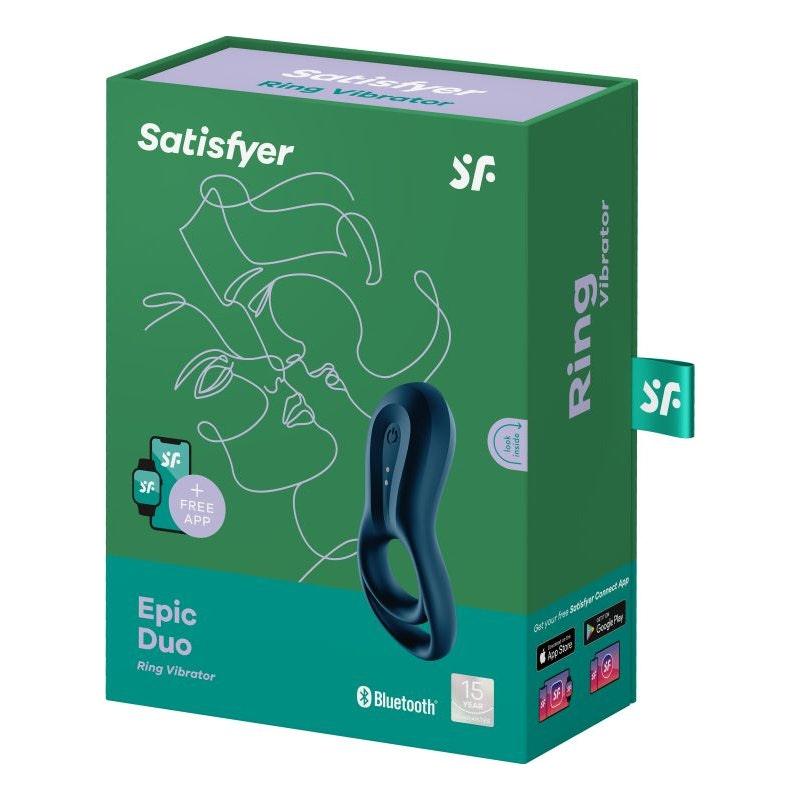 Satisfyer Epic Duo Cockring w Bluetooth Connect App - Adult Toys