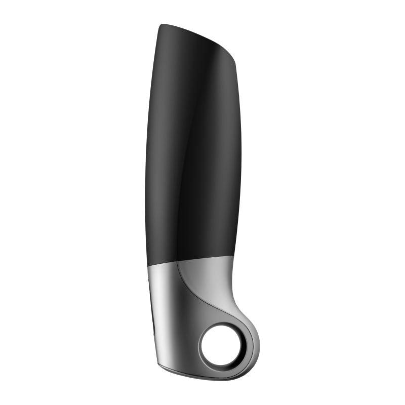 Satisfyer Power Masturbator Black Silver - Adult Toys