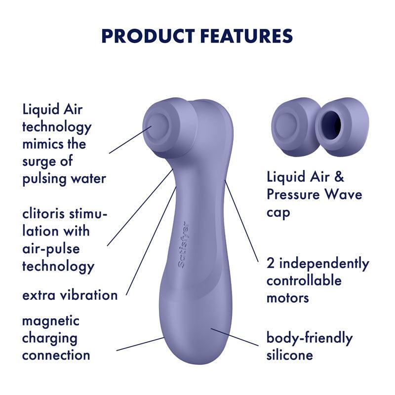 Satisfyer Pro 2 Generation 3 - Lilac Touch-Free USB-Rechargeable Clitoral Stimulator - Naughty by Nature Adult Store