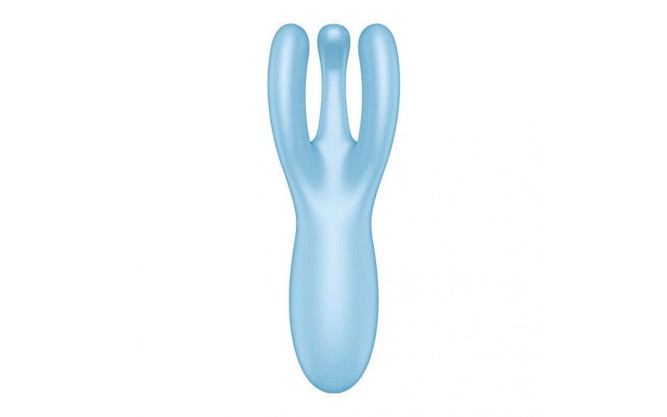 Satisfyer Threesome 4 Connect App Layon Vibrator Blue - Naughty by Nature Adult Store