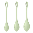 Satisfyer Yoni Power Balls 2 Green 3 Pc Set - Naughty by Nature Adult Store