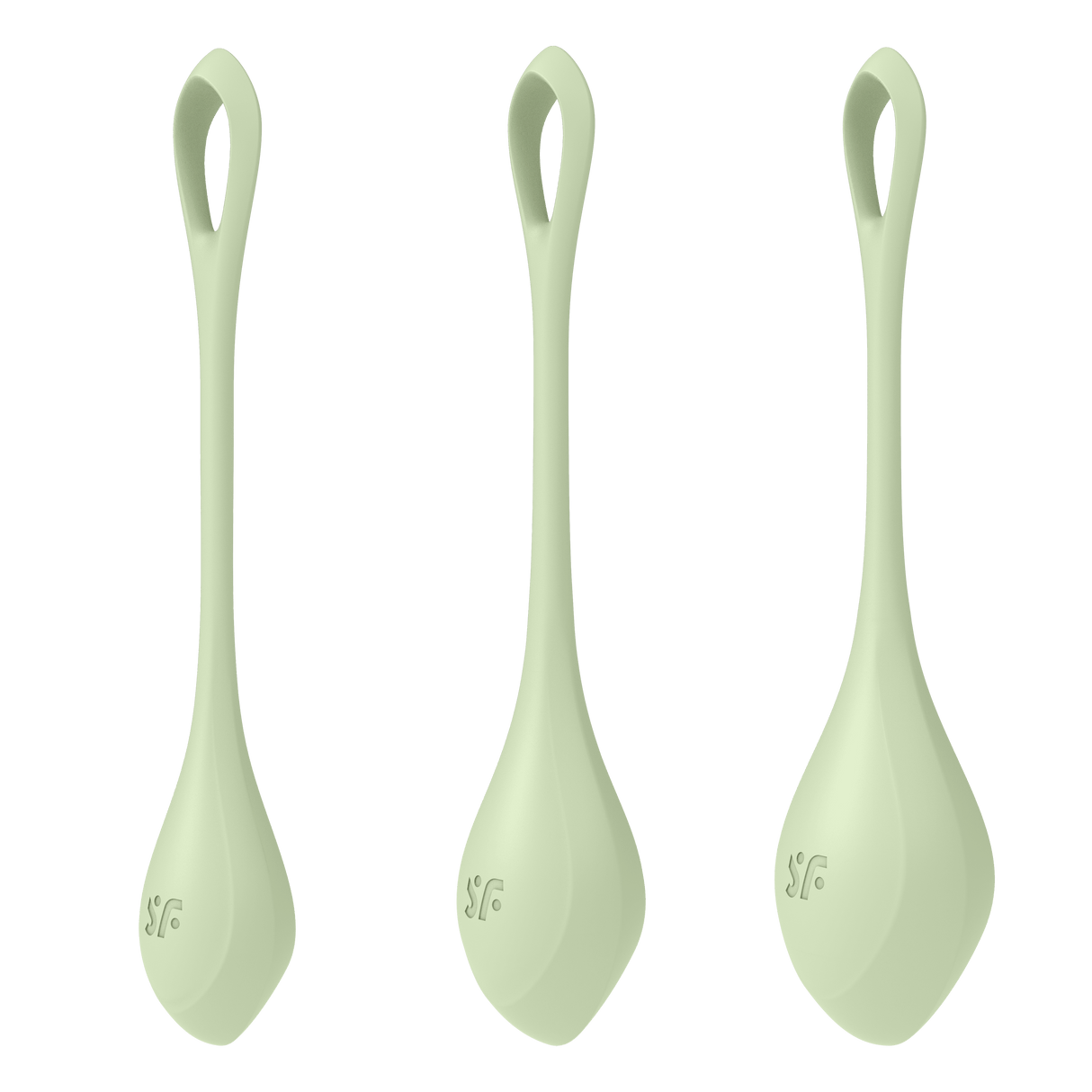 Satisfyer Yoni Power Balls 2 Green 3 Pc Set - Naughty by Nature Adult Store