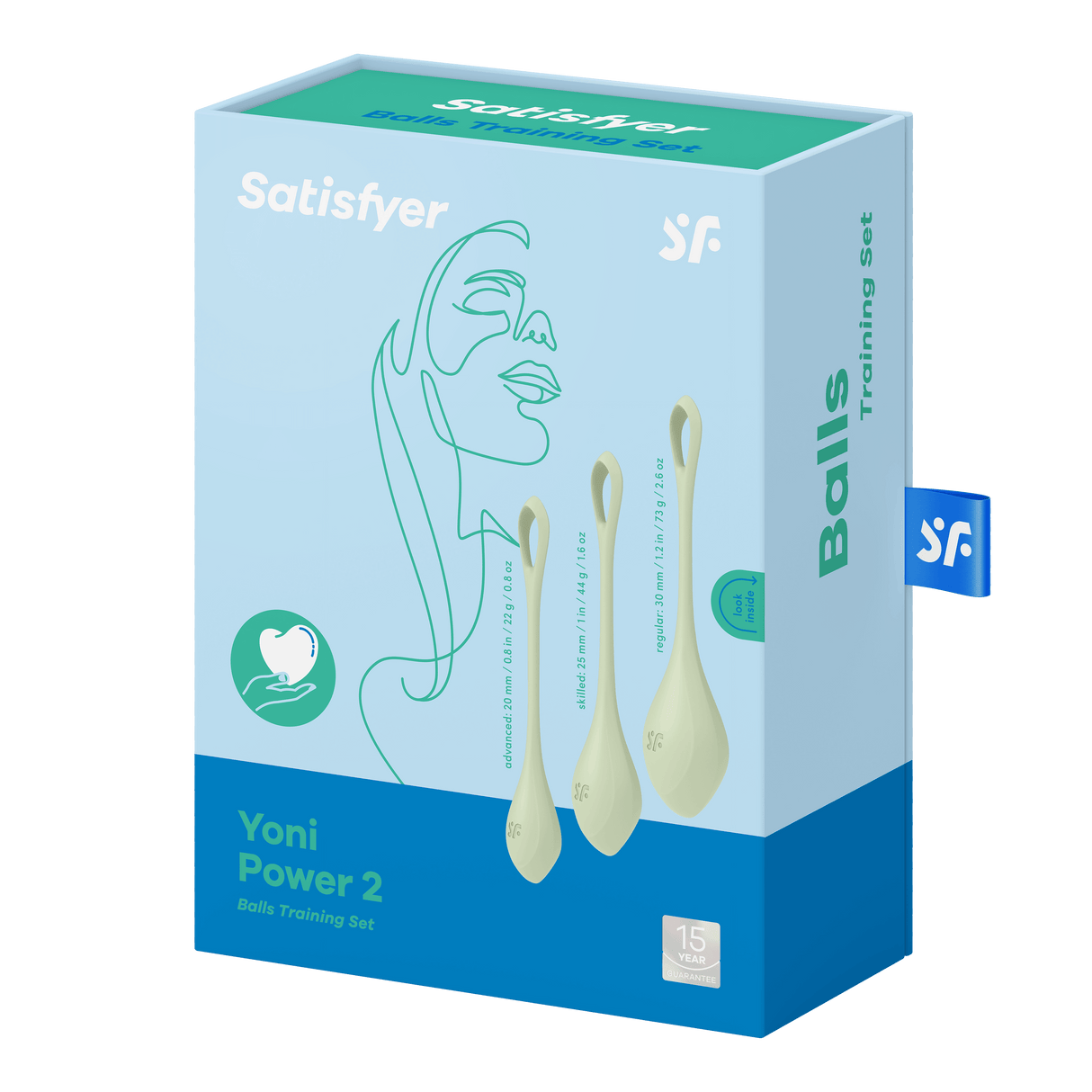 Satisfyer Yoni Power Balls 2 Green 3 Pc Set - Naughty by Nature Adult Store