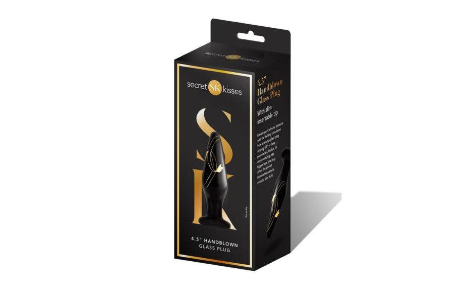 Secret Kisses Handblown Glass Plug 4.5in - Adult Toys