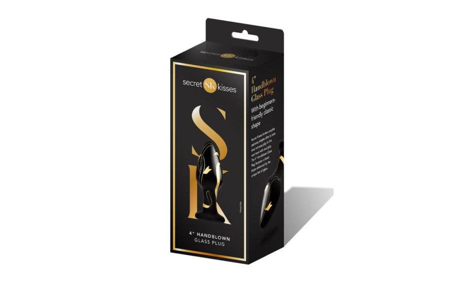 Secret Kisses Handblown Wide Glass Plug 4in - Naughty by Nature Adult Store