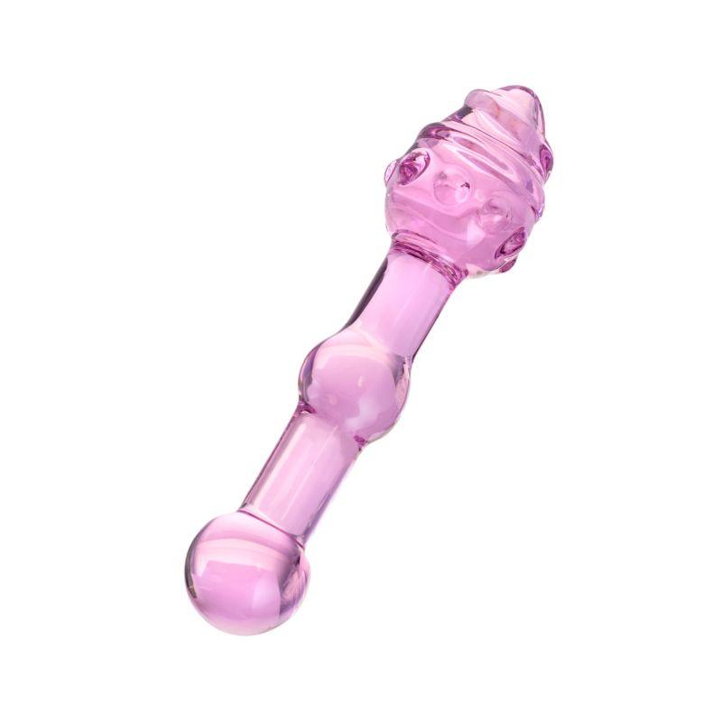 Sexus Glass Dildo Pink 17cm - Adult Toys
