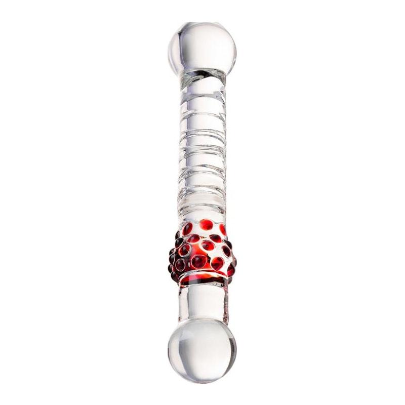 Sexus Glass Duo Bulb Dildo – 22cm Handcrafted Glass Pleasure Toy - Adult Toys