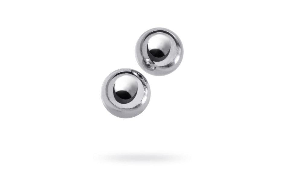 Silver Metal 2 Pc Vaginal Balls 25mm - Adult Toys