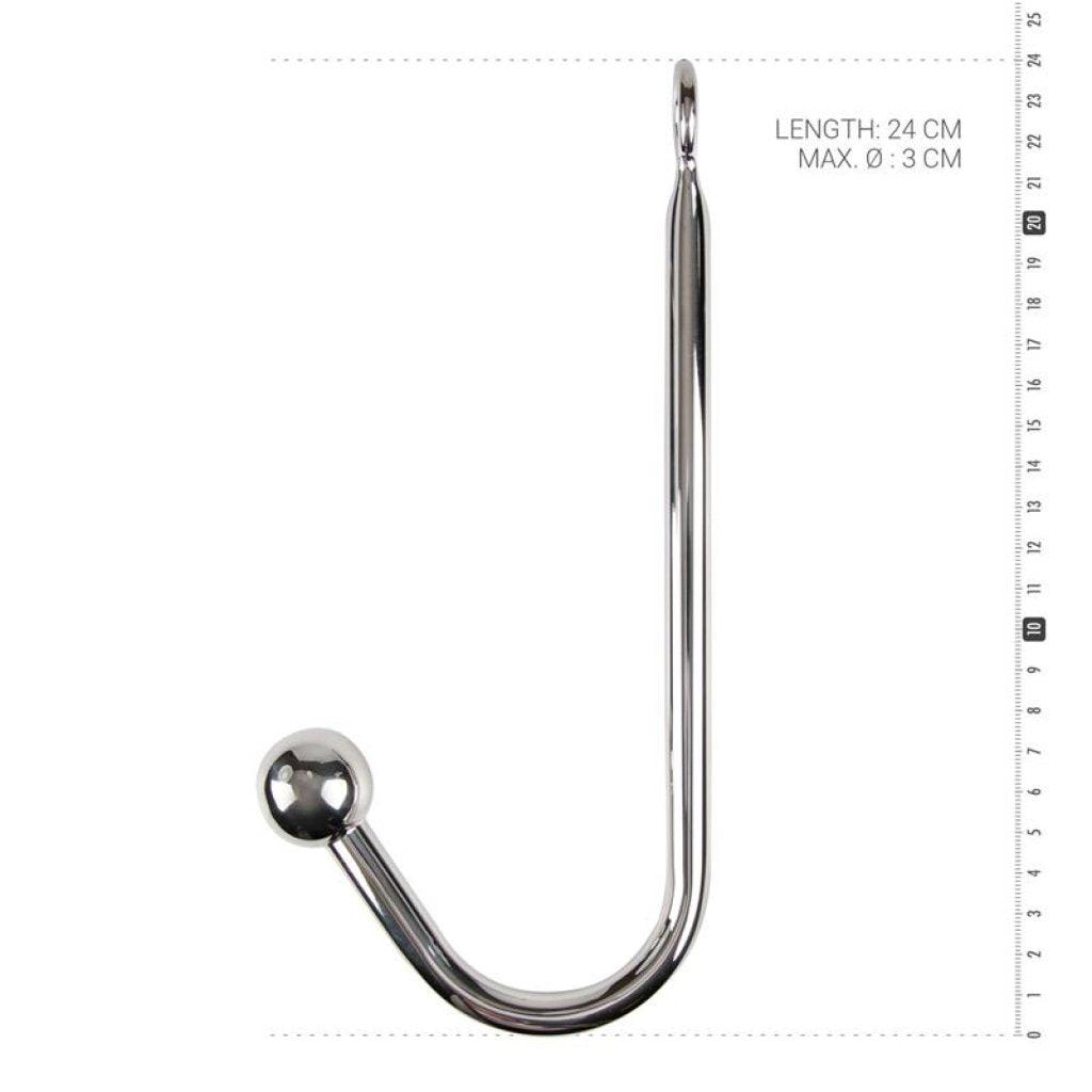 Sinner Metal Anal Bondage Hook with Ball – Temperature Play Tool - Adult Toys