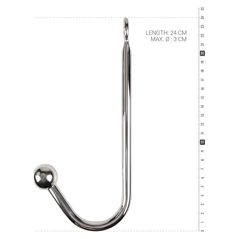 Sinner Metal Anal Bondage Hook with Ball – Temperature Play Tool - Adult Toys