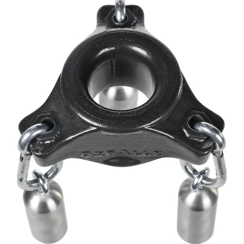 Slung Ballstretcher With 3 Carabiners Black - Naughty by Nature Adult Store