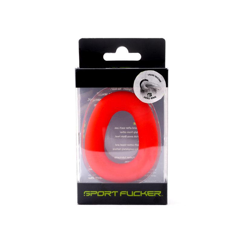 Sport Fucker Hero Ring - Red - Red Cock Ring - COCK RINGS