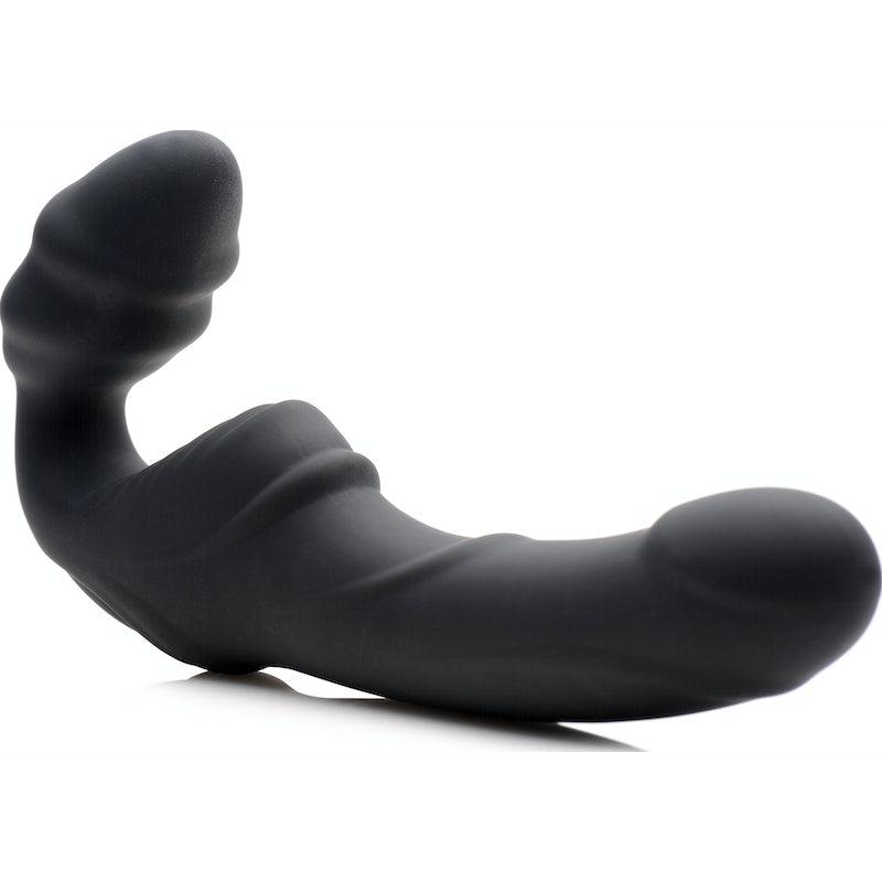 Strap U Slim Rider - Vibrating Silicone Strapless Strap - On Dildo - Adult Toys