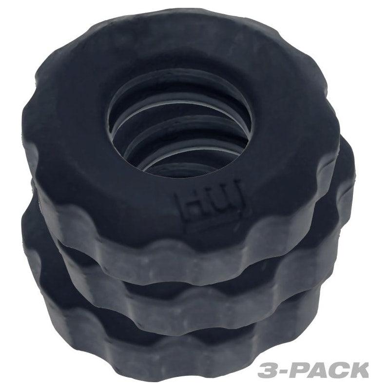 Super Hunkyjunk 3 Pc Cockrings Tar Ice - Adult Toys