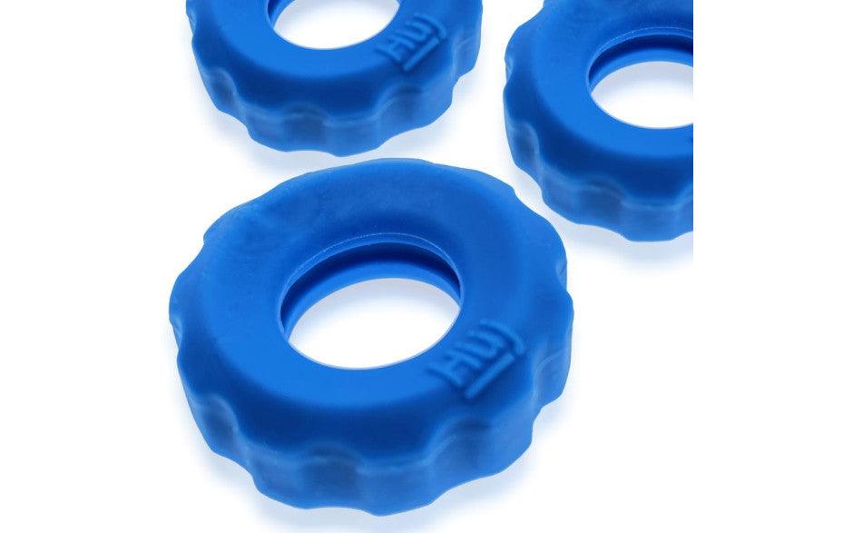 Super Hunkyjunk 3 Pc Cockrings Teal Ice - Adult Toys