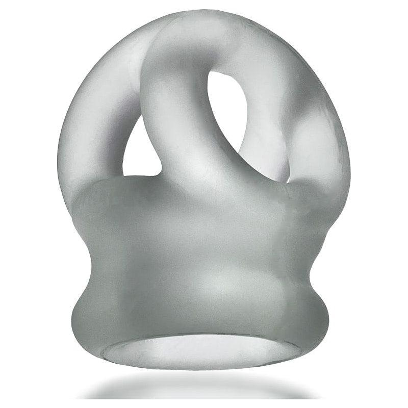 Tri Squeeze Cocksling Ballstretcher Clear Ice - Adult Toys