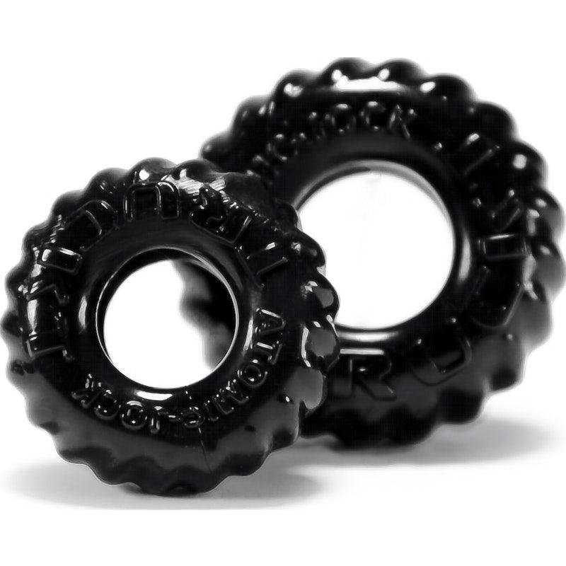 Truckt 2 Pc Cockring Set Black - Adult Toys