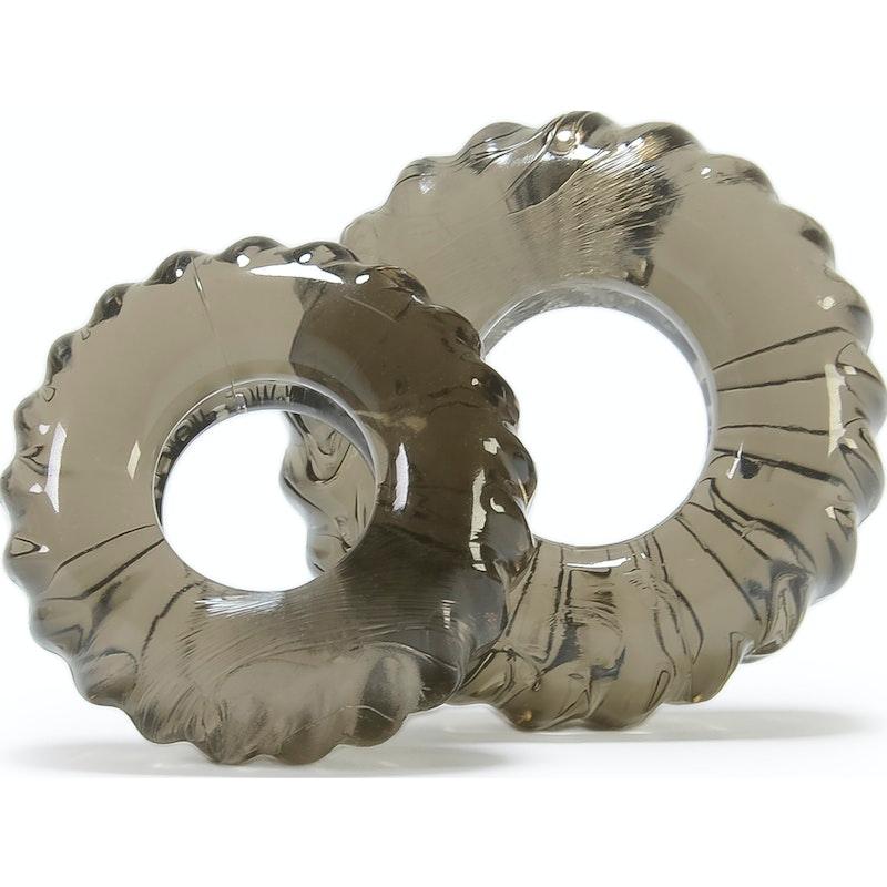 Truckt 2 Pc Cockring Set Clear - Adult Toys