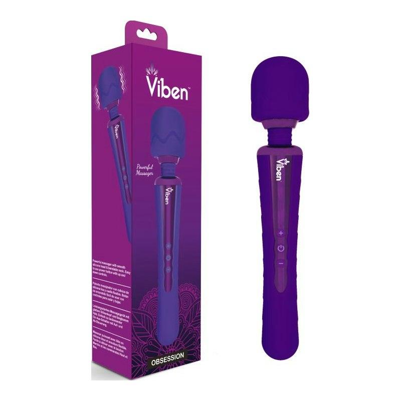 Viben Obsession Rechargeable Wand Massager Violet - Adult Toys
