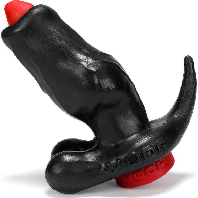 Woof Hollow Plug w Stopper Black Red - Naughty by Nature Adult Store