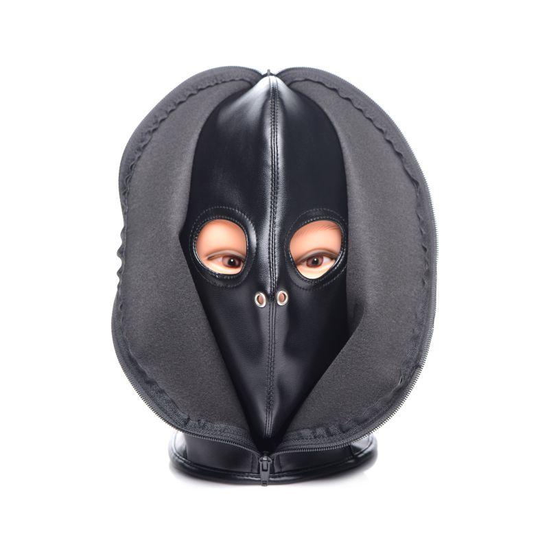 Zip Front Bondage Hood Black - Naughty by Nature Adult Store