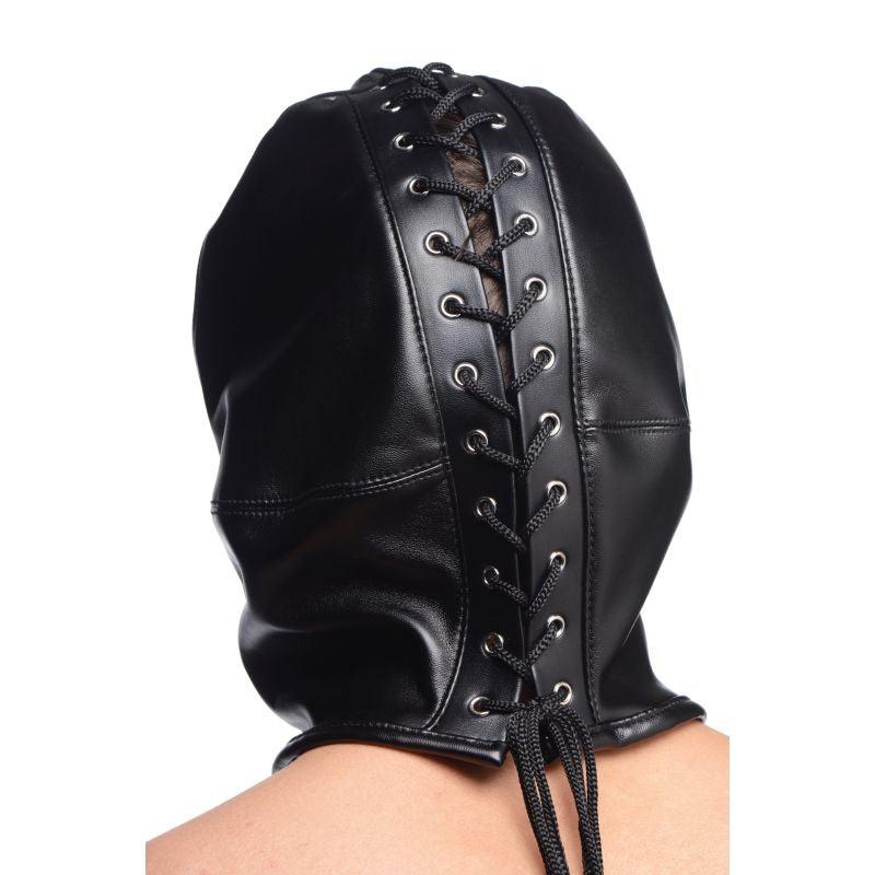Zip Front Bondage Hood Black - Naughty by Nature Adult Store