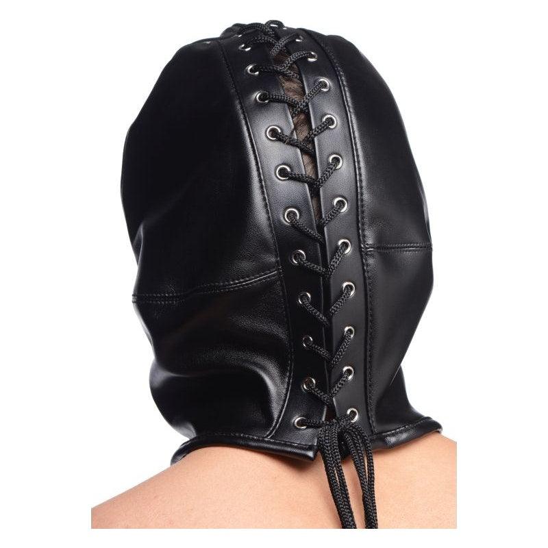Zip Front Bondage Hood Black - Naughty by Nature Adult Store