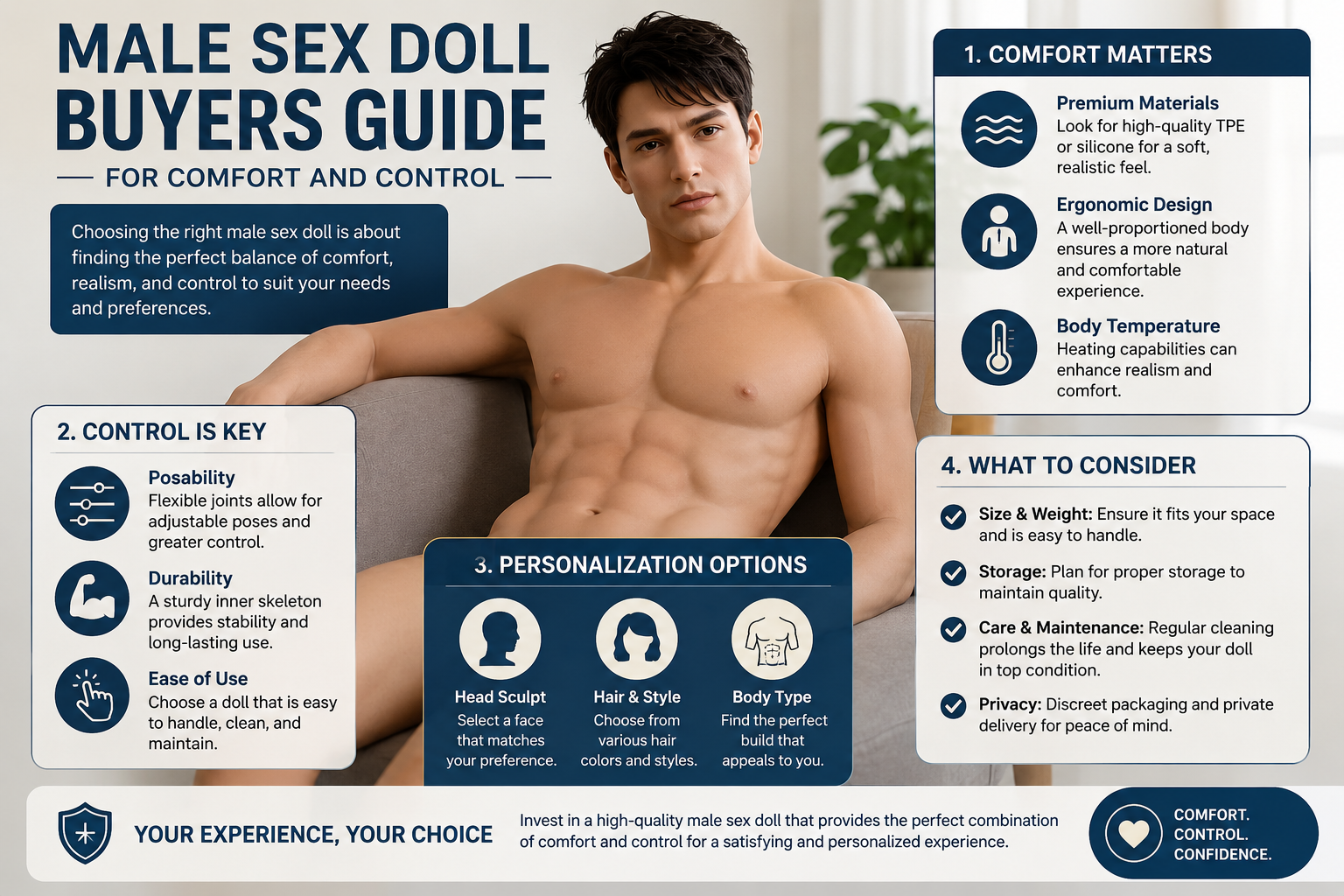 Male Sex Doll Buyers Guide for Comfort and Control