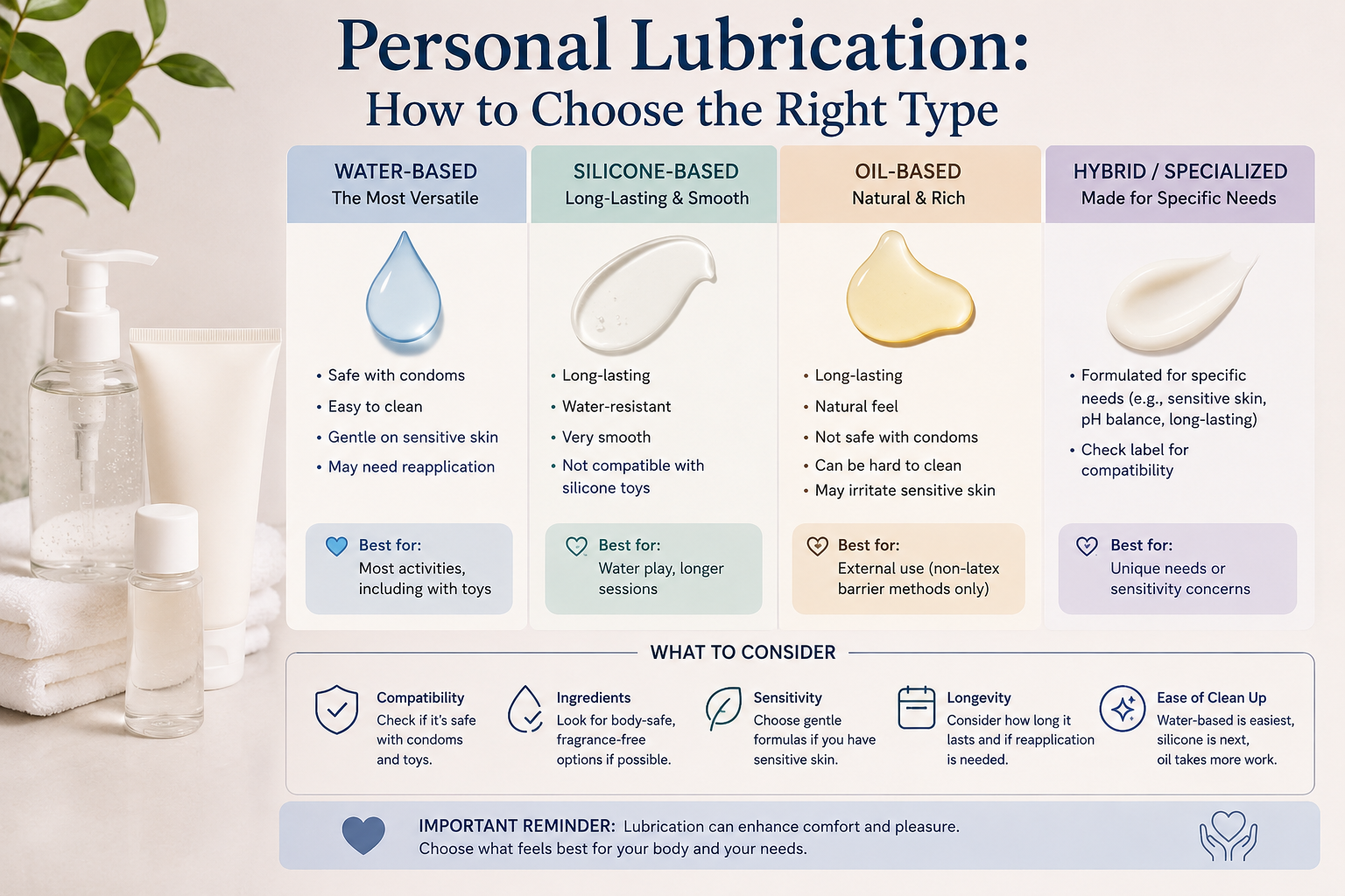 Personal Lubrication: How to Choose the Right Type