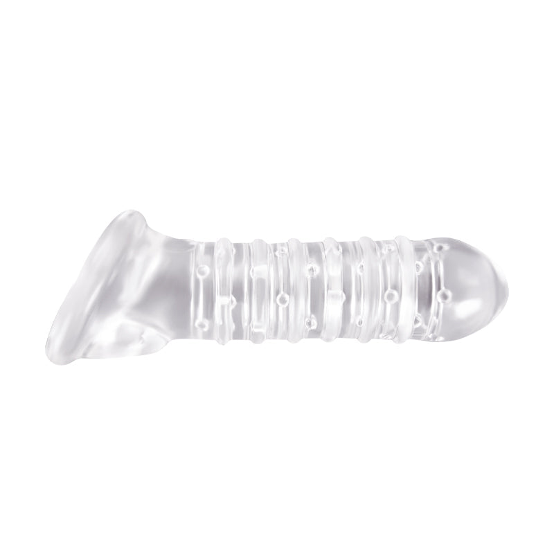 Unveil New Dimensions of Intimacy with the Renegade - Ribbed Extension - Clear
