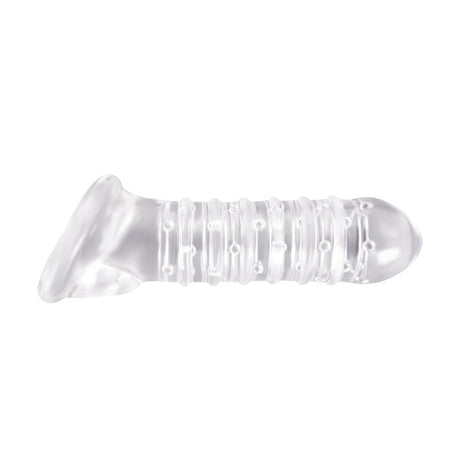 Unveil New Dimensions of Intimacy with the Renegade - Ribbed Extension - Clear