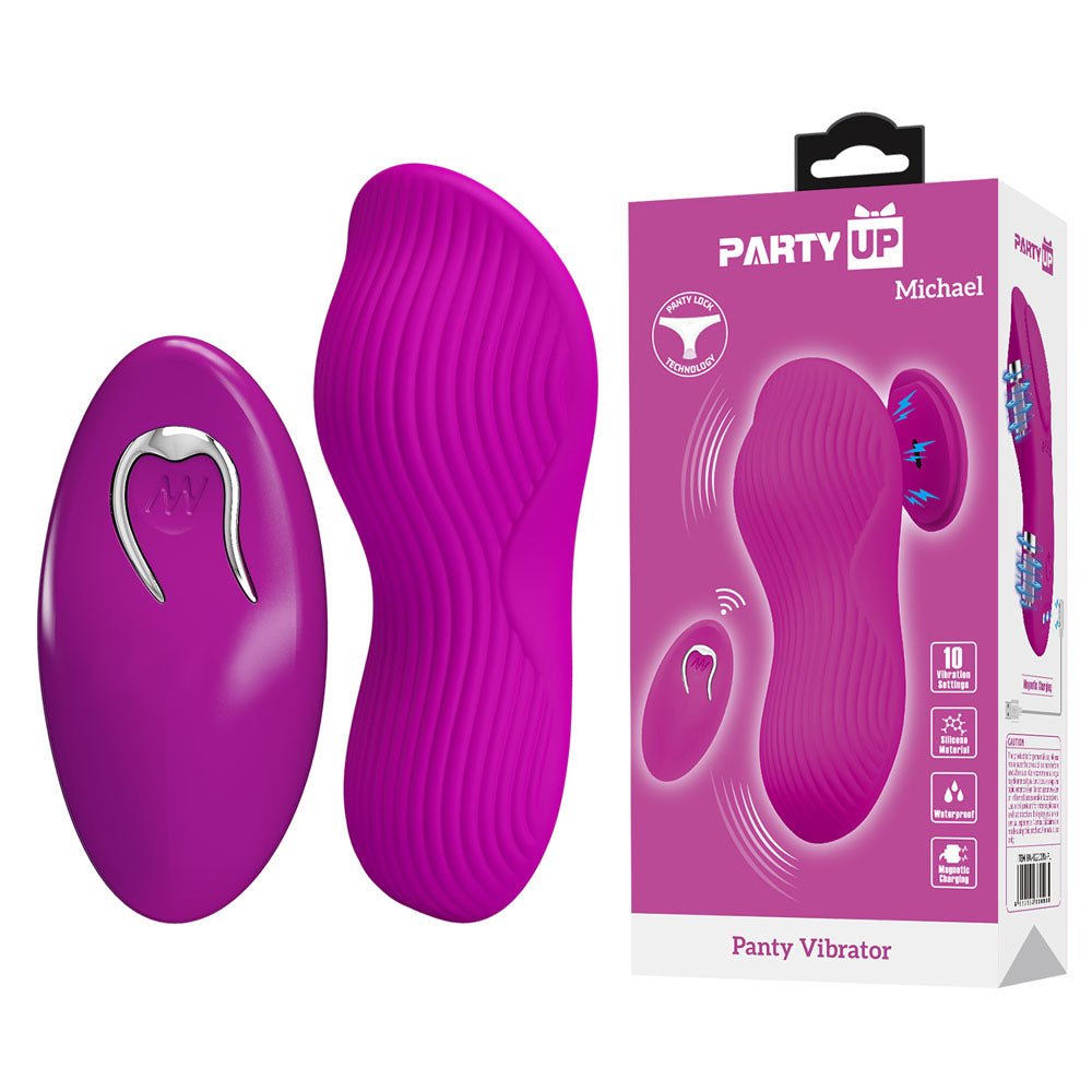 Experience Thrilling Surprise with "Party Up MICHAEL Panty Vibe - Pink" - Naughty by Nature Adult Store