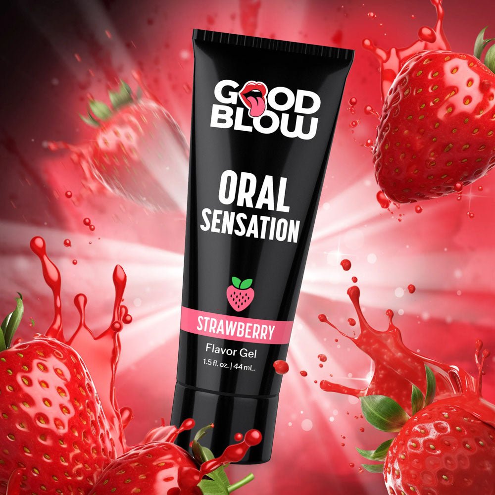 Explore Sensual Heights with Good Blow Oral Sensation Gel - Strawberry Flavour - Naughty by Nature Adult Store