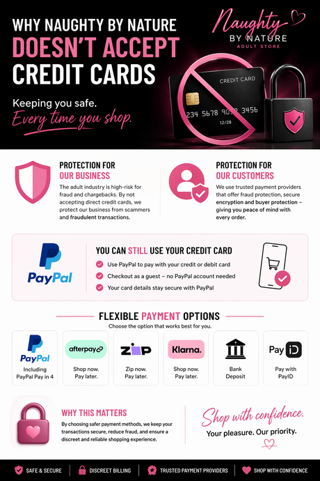 Why Naughty By Nature Adult Store Doesn’t Accept Credit Card Payments