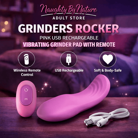 Grinders Rocker Pink Vibrating Pad With Remote | USB Rechargeable Grinder Australia - Naughty by Nature Adult Store