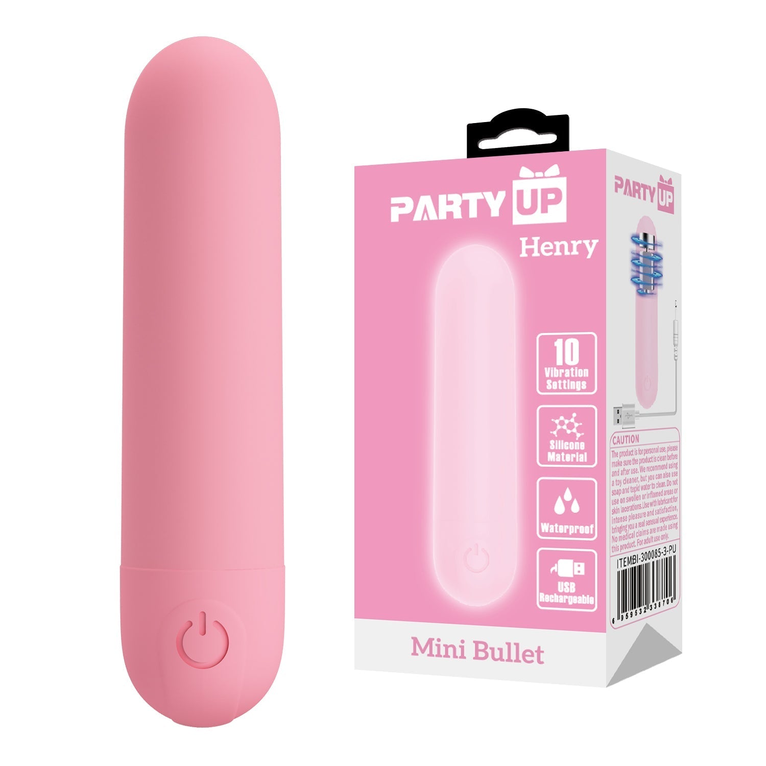 Unleash Pink Pleasure with the "Party Up HENRY Mini Bullet" - Naughty by Nature Adult Store