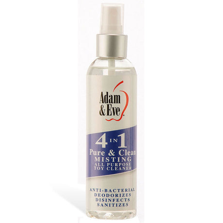 Adam & Eve 4 In 1 Pure & Clean - Misting All Purpose Toy Cleaner - 118 ml Bottle - Naughty by Nature Adult Store